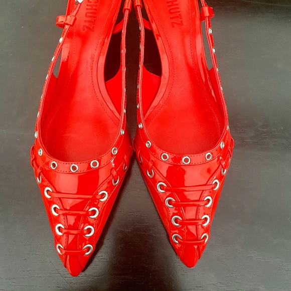 SCHUTZ Shoes - NEW - NWOB Schutz Women's Ruth Embelished Slingback Kitten Heel Pump Size 7.5